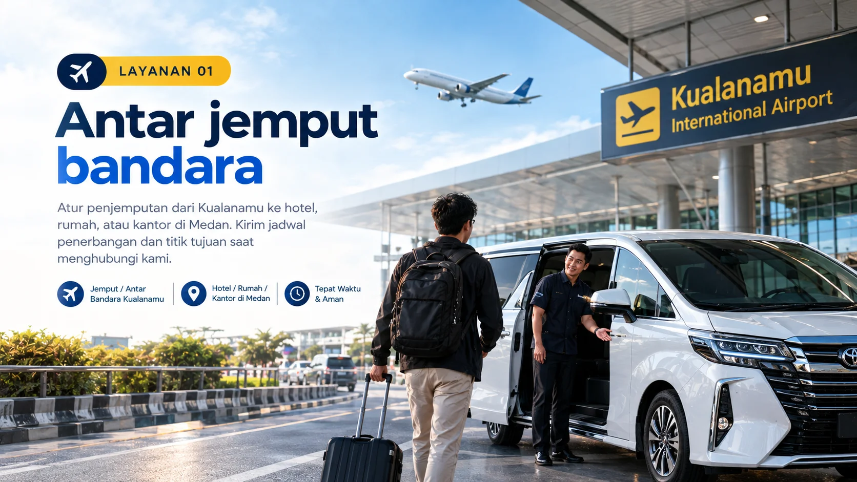 Layanan antar jemput bandara di Medan